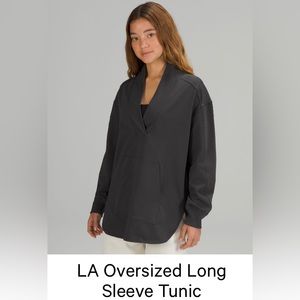 Lululemon - LA oversized long tunic - size 6 - black granite